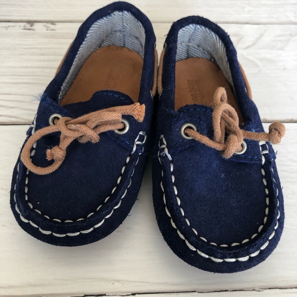 Zara Baby Navy Suede Slip On Loafers - Picture 7 of 7